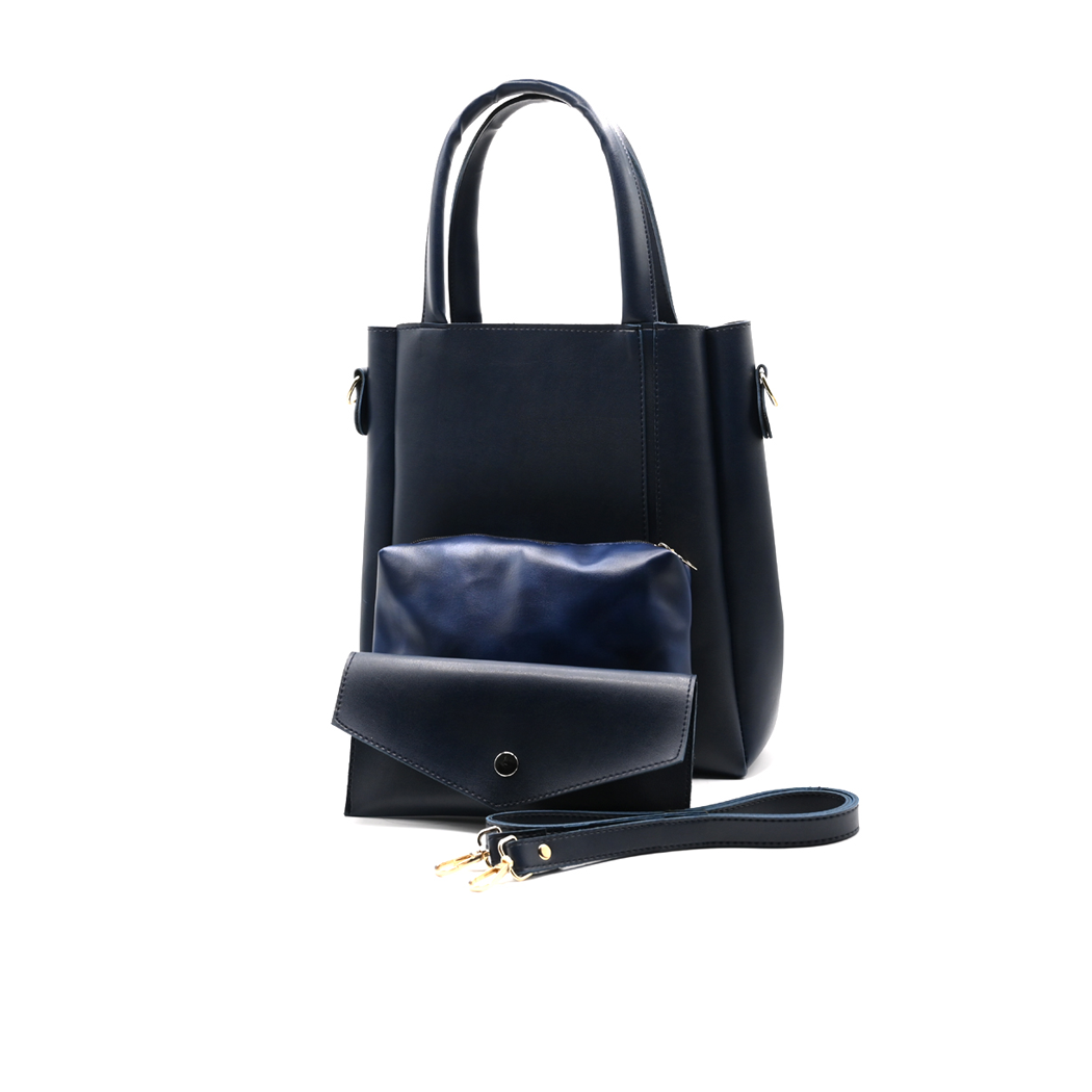 Urban Chic 4-in-1 Tote Bag Set Navy Blue front view