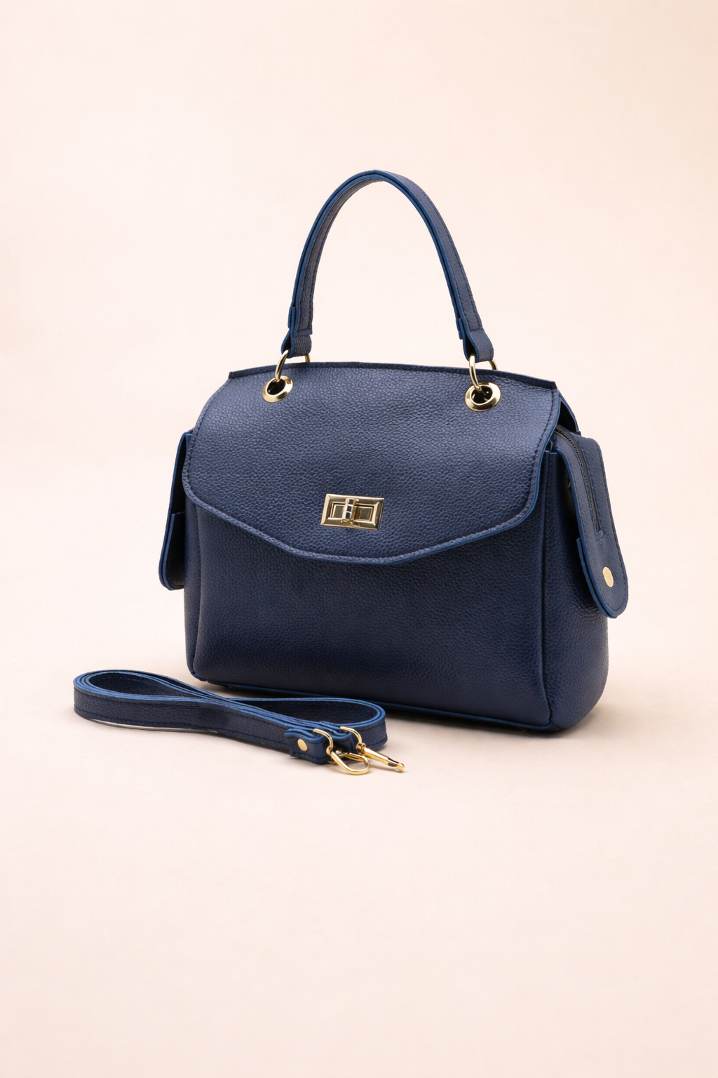Modern Crossbody Handbag Blue front view
