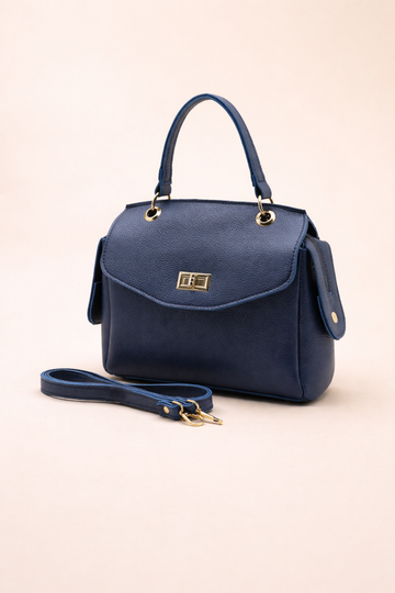 Modern Crossbody Handbag Blue front view