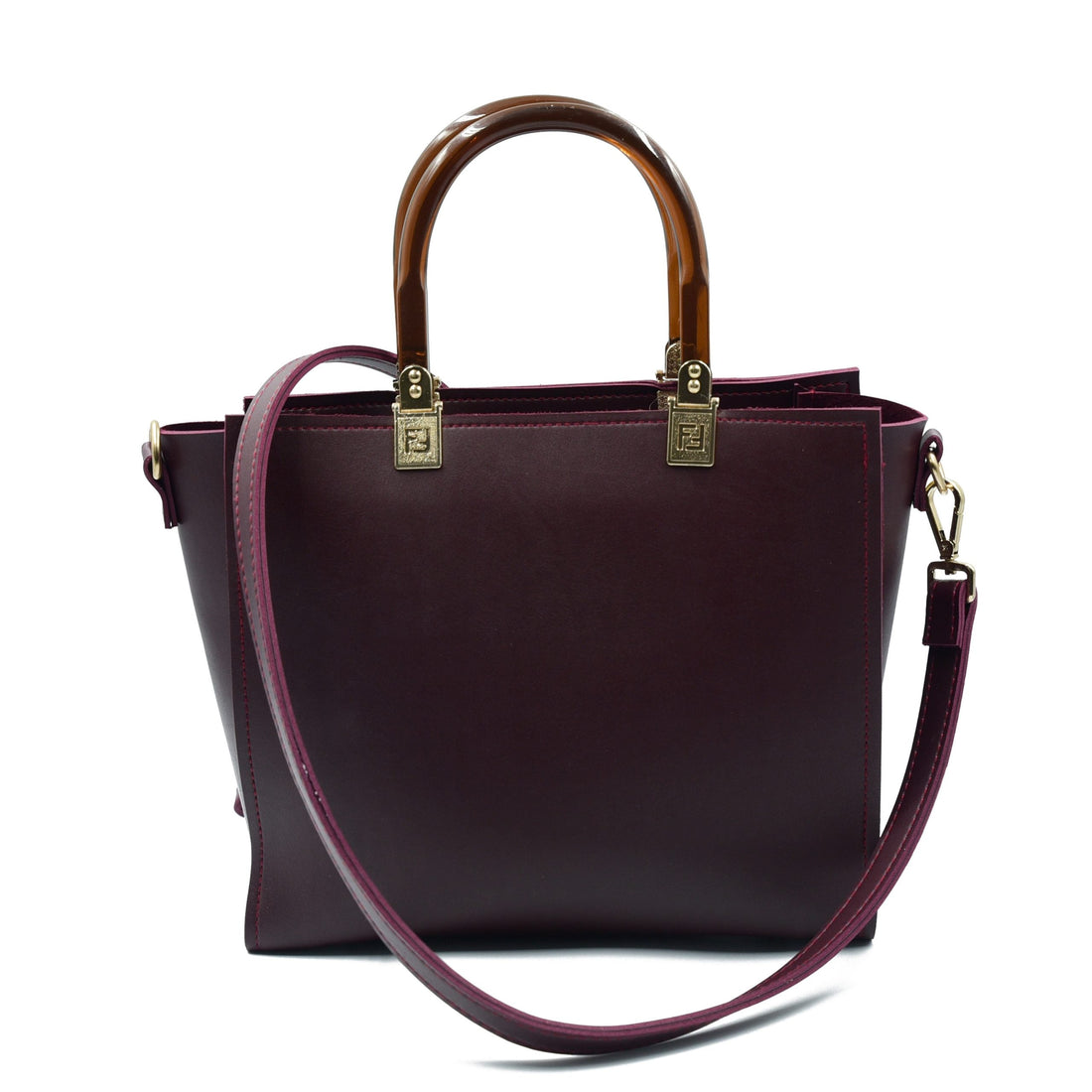 Gracea Tote Bag Maroon front view
