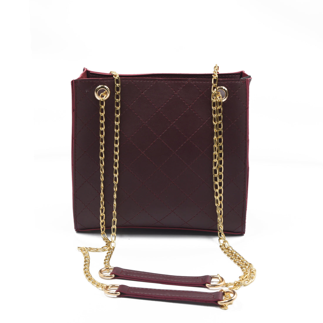Regalia Long Chain Crossbody Bag Maroon front view