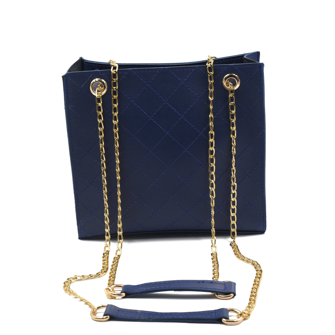 Regalia Long Chain Crossbody Bag Navy Blue front view
