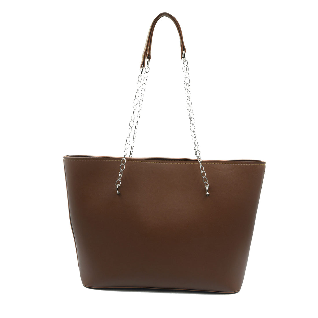 Large Capacity Tote Bag Brown front view