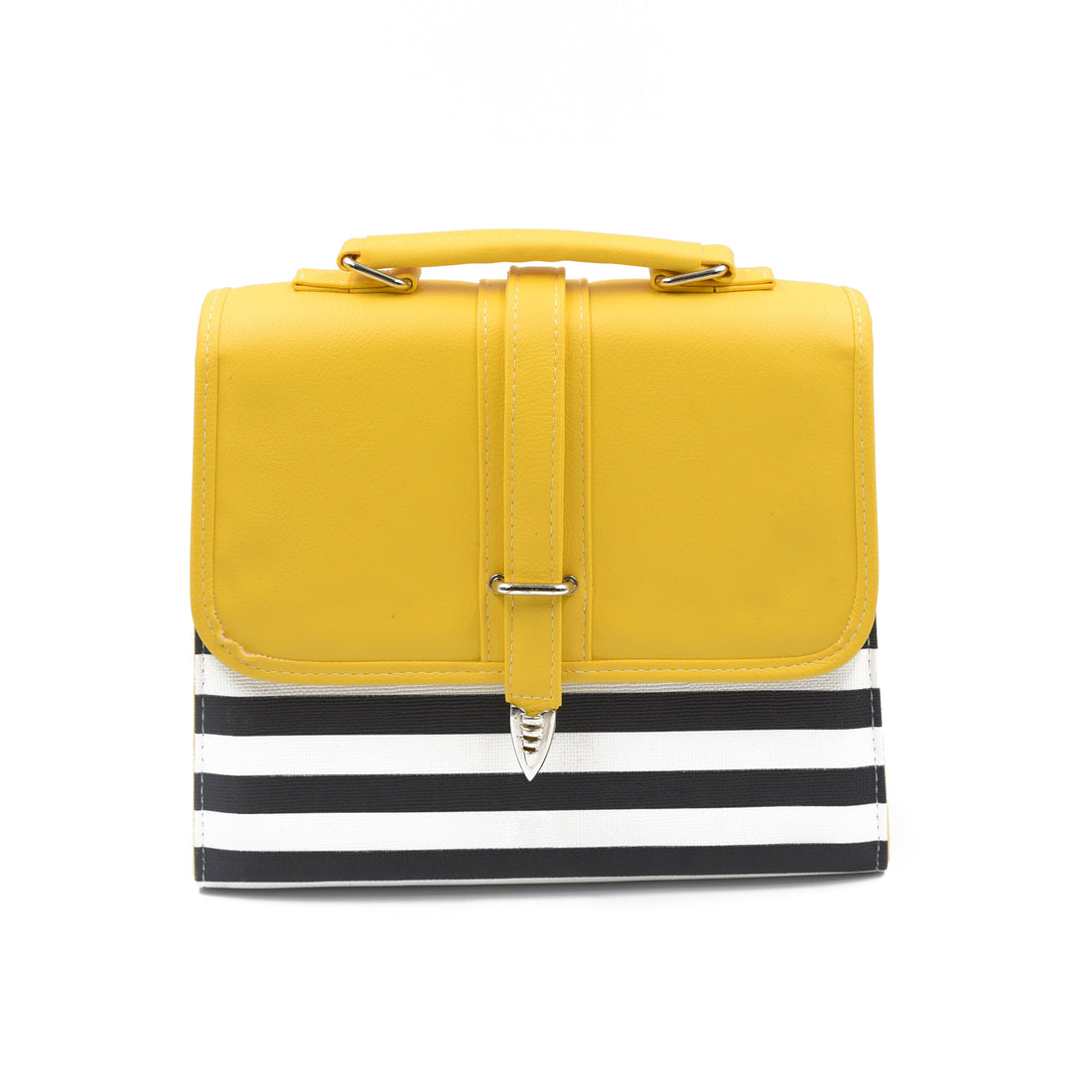 Multicolor Crossbody Bag Black and Yellow front view