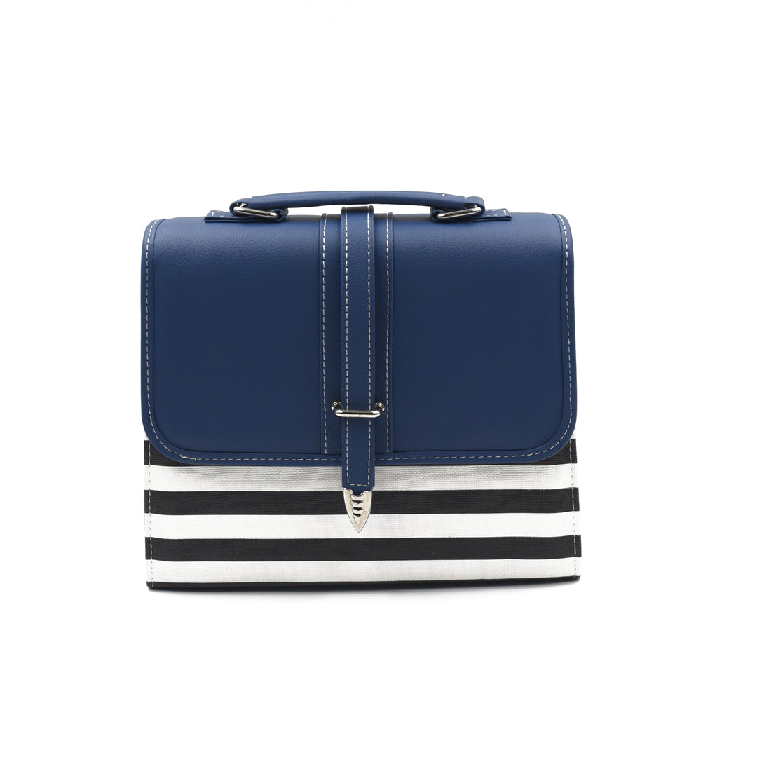 Multicolor Crossbody Bag Blue and Black front view