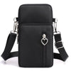 Zeetro Women's Nylon Crossbody Phone Bag, Small Water-Resistant Travel Shoulder Purse with Adjustable Strap, Black