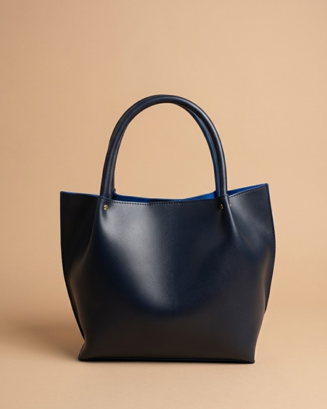 Tote Bag Navy Blue front view