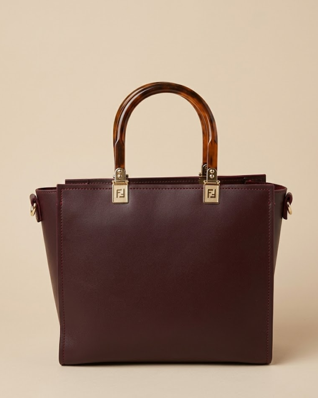 Gracea Tote Bag Maroon front view