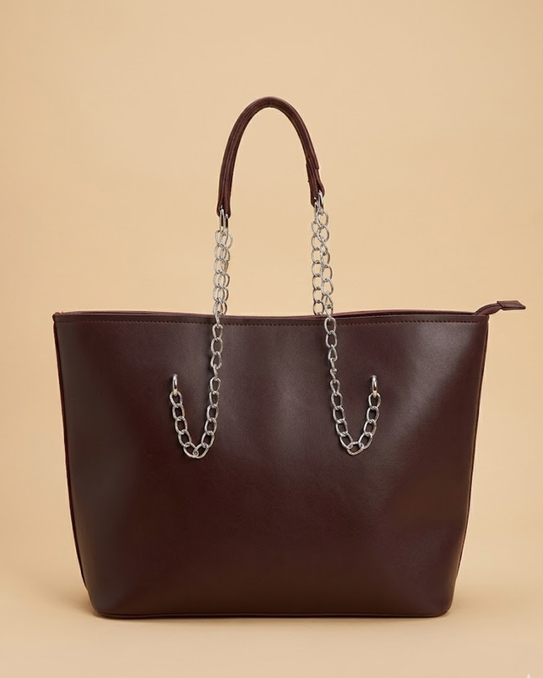 Large Capacity Tote Bag – Dark Brown