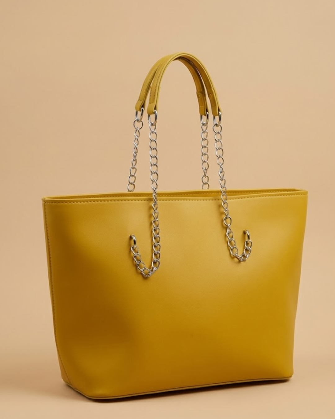 Large Capacity Tote Bag Yellow front view