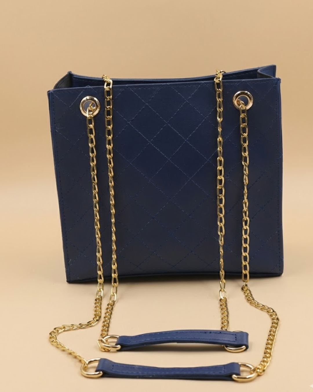 Regalia Long Chain Crossbody Bag Navy Blue front view