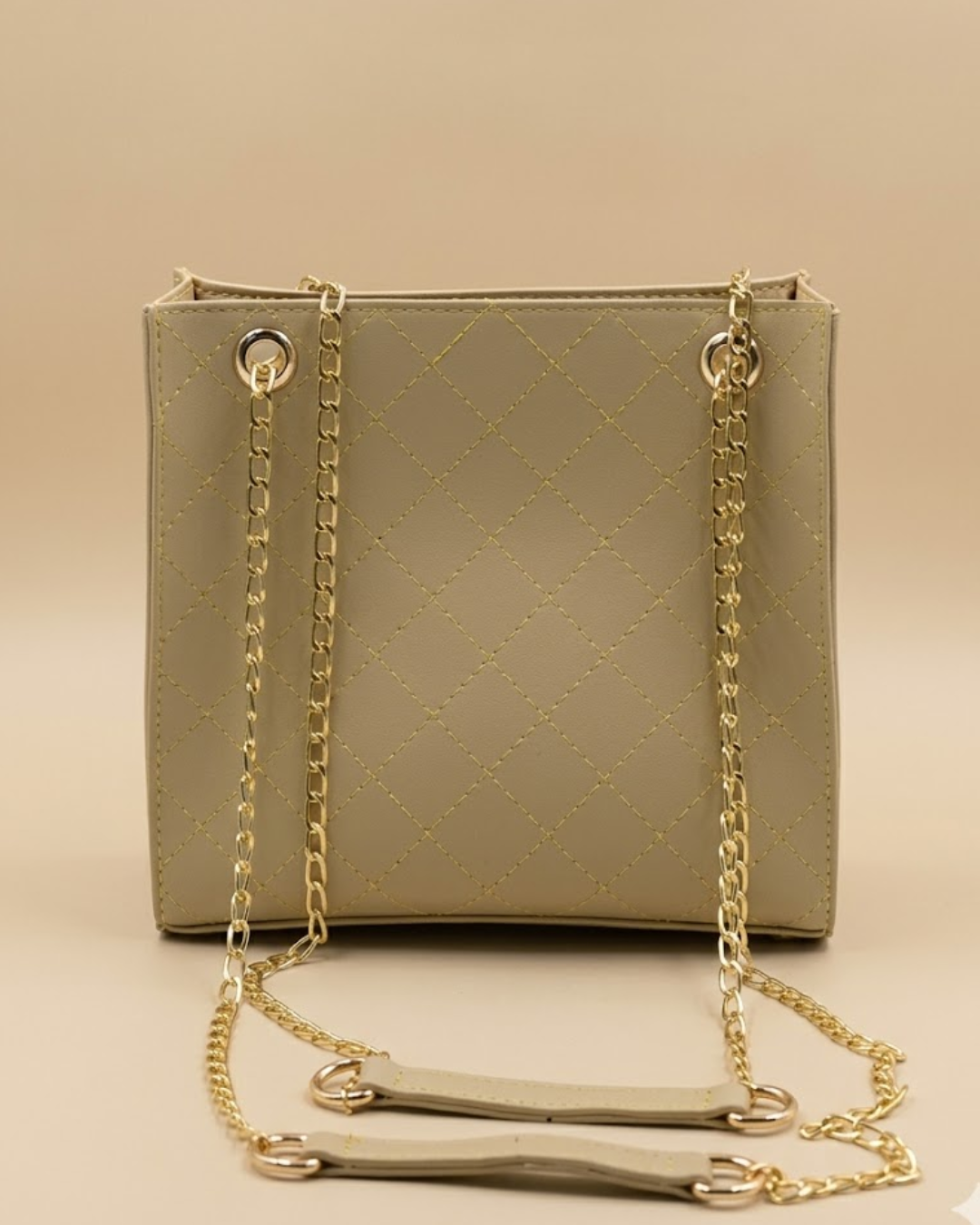 Regalia Long Chain Crossbody Bag Skin Beige front view