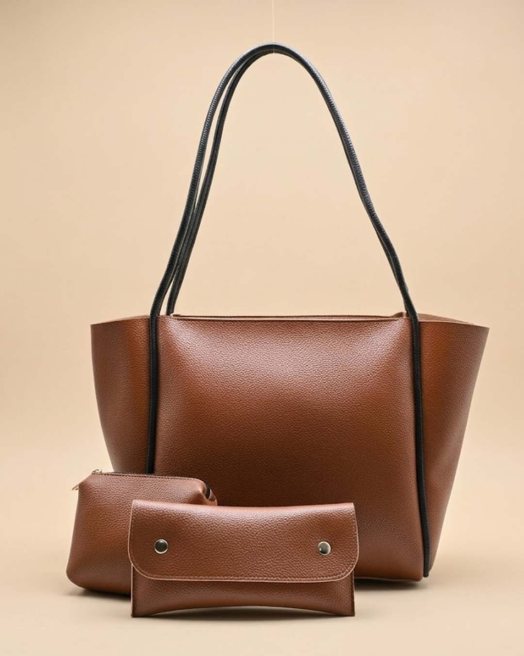 Urban Carry Tote Bag Brown front view