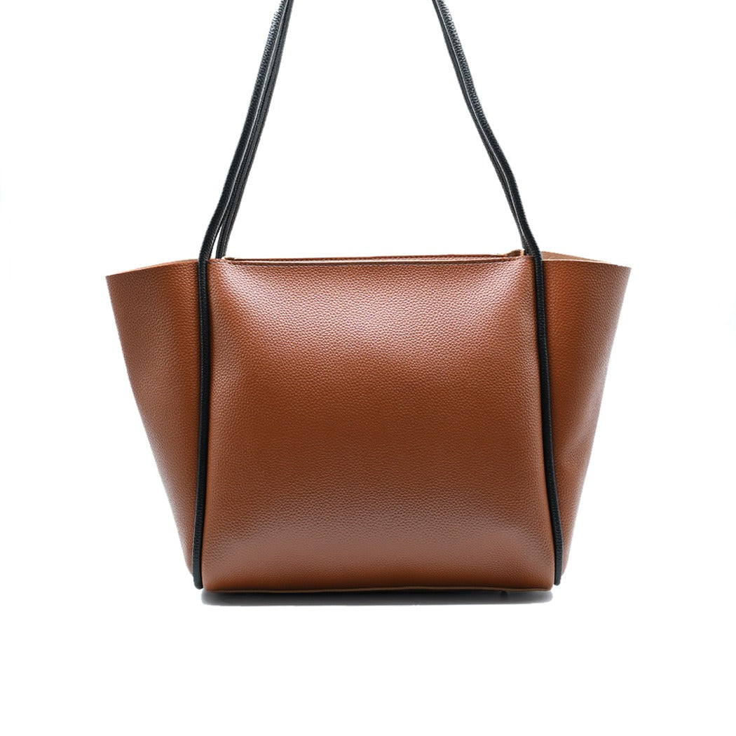 Urban Carry Tote Bag Brown front view
